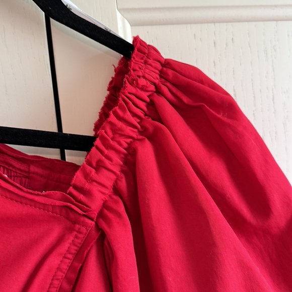 AJE red puff sleeve top - Picture 3 of 6